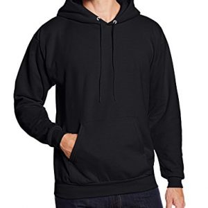 Hanes mens Pullover Ecosmart Fleece Hooded Sweatshirt,Black,X-Large