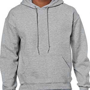 Gildan Mens Heavy Blend Fleece Hooded Sweatshirt G18500, Sport Grey, Medium